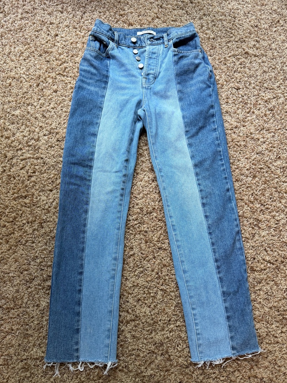PacSun Two-Tone Blue Straight Leg Jeans